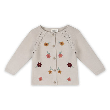 FLORAL EMBROIDERED ORGANIC SWEATER WITH KNIT LEGGING SET