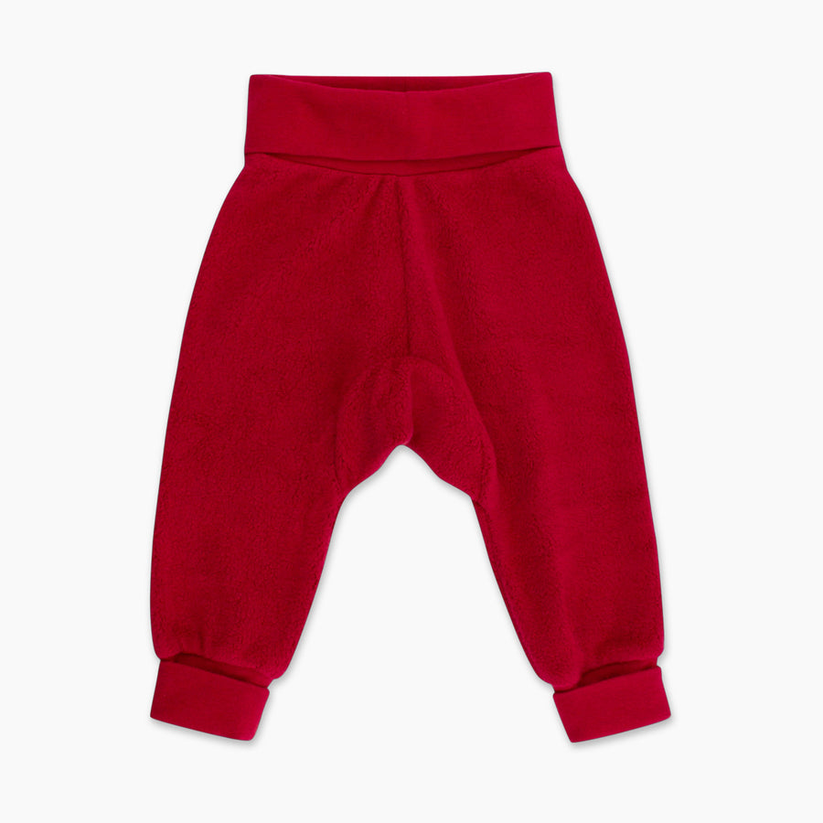 COZIE FLEECE BABY PANTS RED