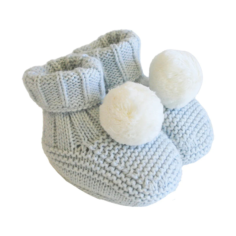 POM POM BABY SOCKS POWDER BLUE