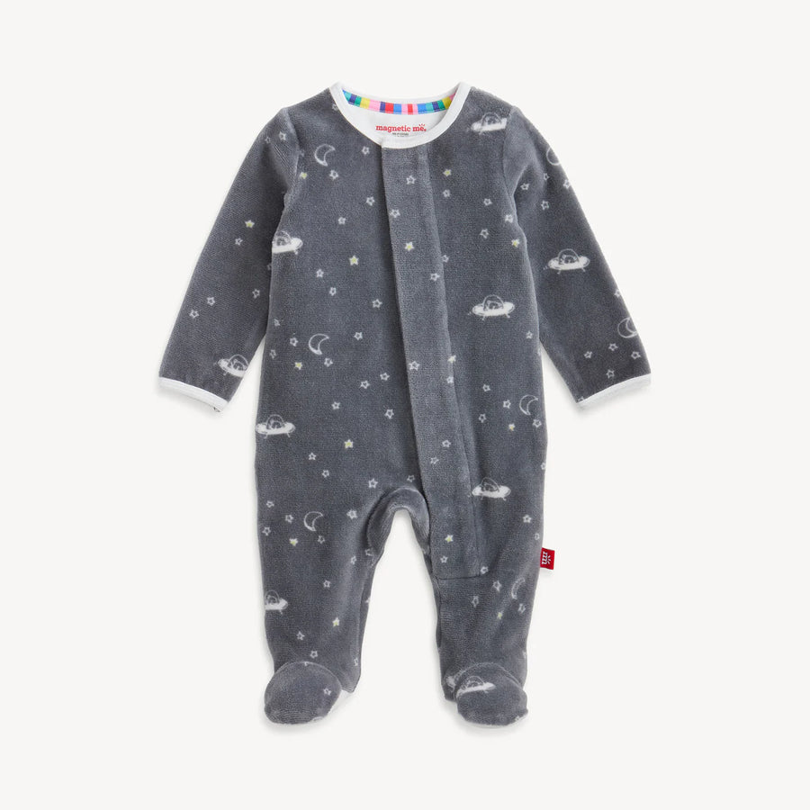 BEAR IN SPACE VELOUR FOOTIE MAGNET