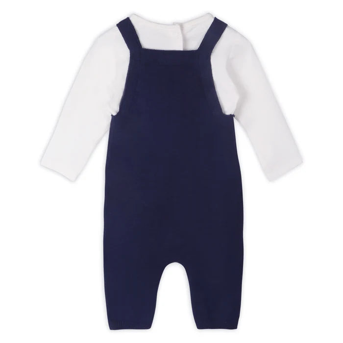 DINOSAUR ORGANIC KNIT OVERALL & BODYSUIT SET