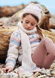 BLUSH FAIR ISLE CABLE SWEATER