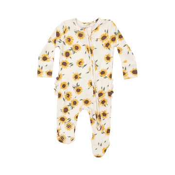 RUFFLE BUTT BABY SUNFLOWER BAMBOO FOOTIES