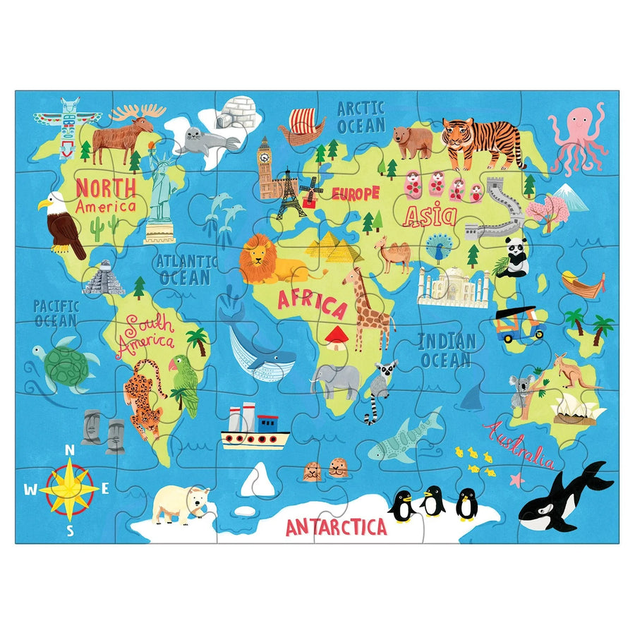 PUZZLE TO GO MAP OF THE WORLD