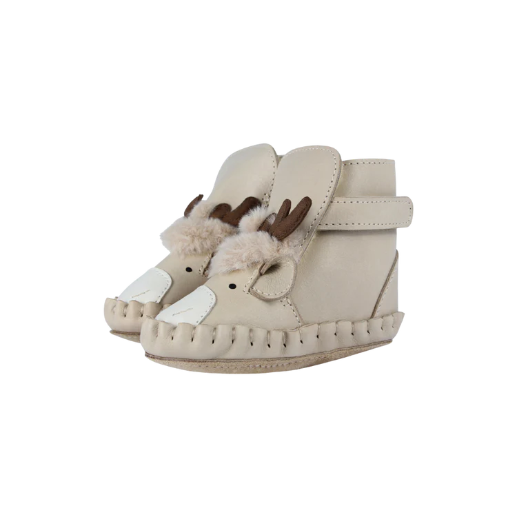 MOOSE FAUX FUR LINED LEATHER BOOTIES