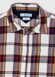 MULTI RED PLAID BUTTON COLLAR SHIRT