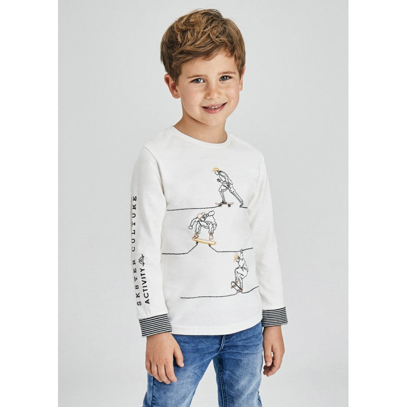 SKATE EMBROIDERED L/S SHIRT