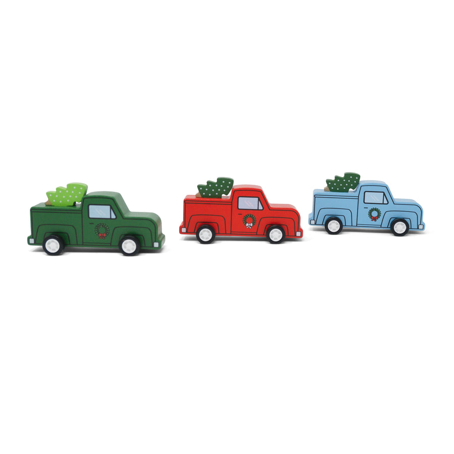 PULLBACK CHRISTMAS TRUCK W/TREE SET