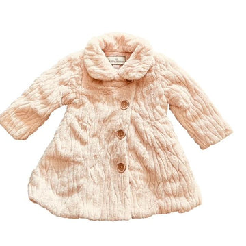 FAUX FUR COAT LIGHT ROSE