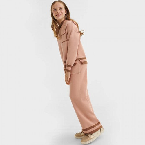 HOODED KNIT SWEATER WITH MATCHING KNIT PANTS