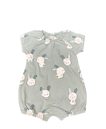ALL OVER BUNNY PRINT SUNSUIT - Pink and Brown Boutique