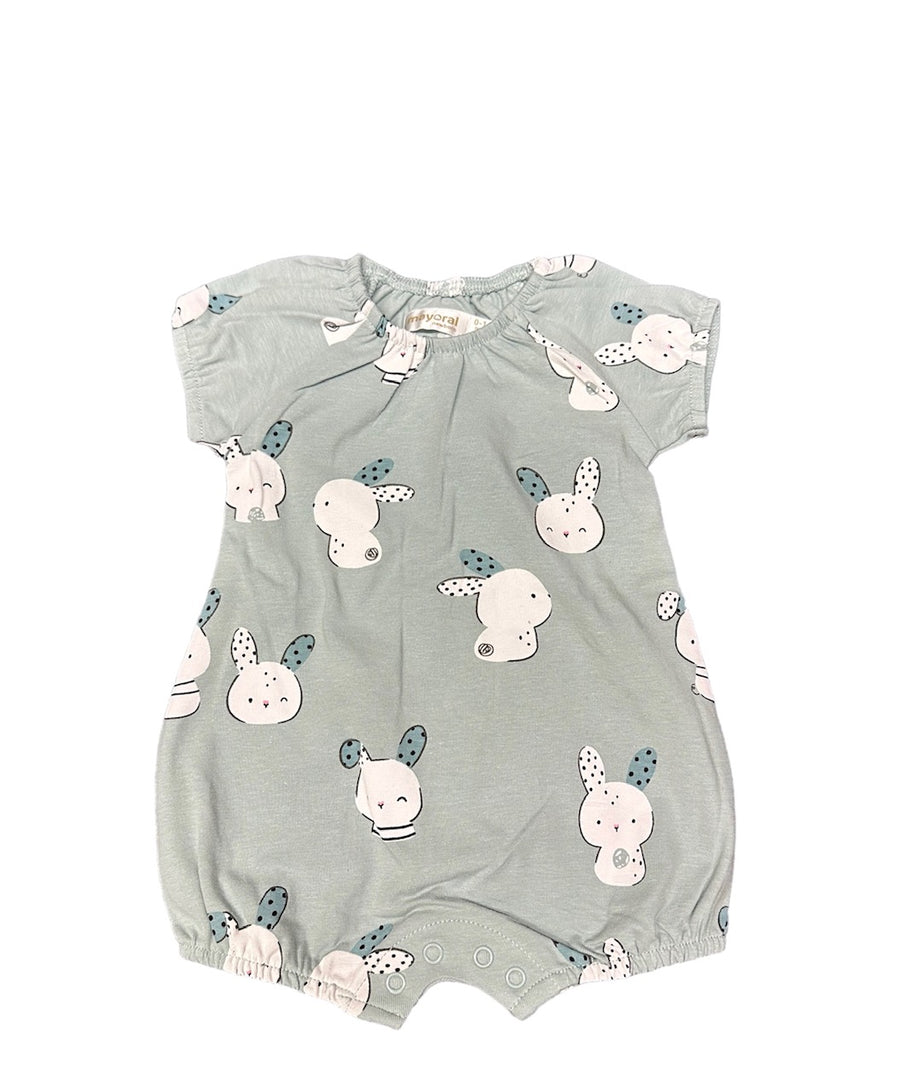 ALL OVER BUNNY PRINT SUNSUIT - Pink and Brown Boutique