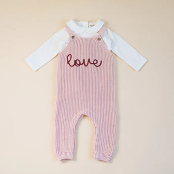 ORGANIC COTTON LOVE CHUNKY SWEATER OVERALL SET