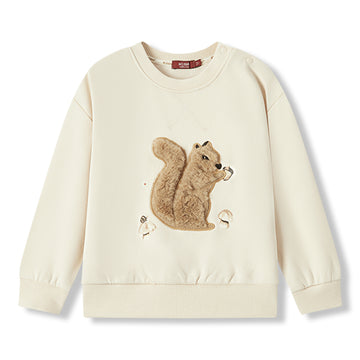 COZY SWEATSHIRT CREAM SQUIRREL