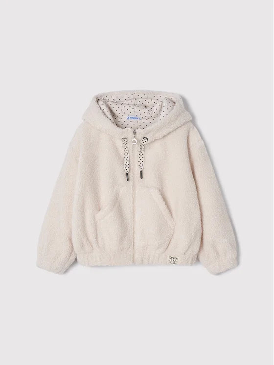 HOODED ZIP FUZZY JACKET