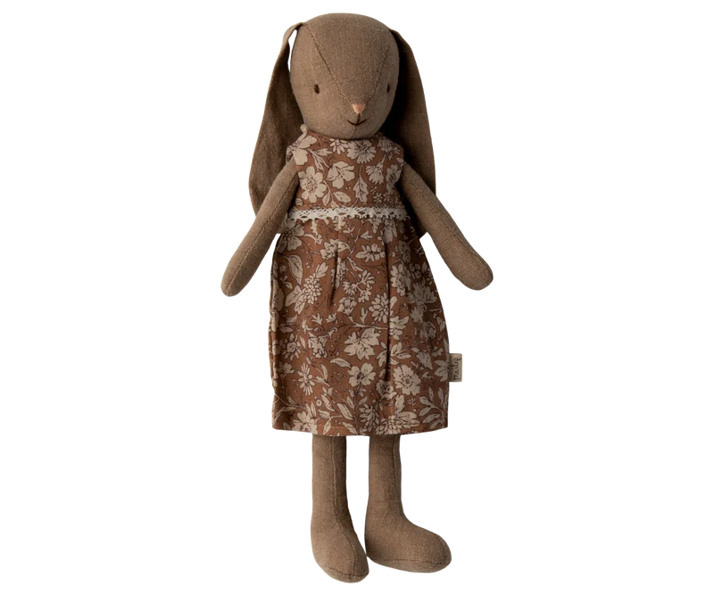 RABBIT CLASSIC FLOWER DRESS BROWN