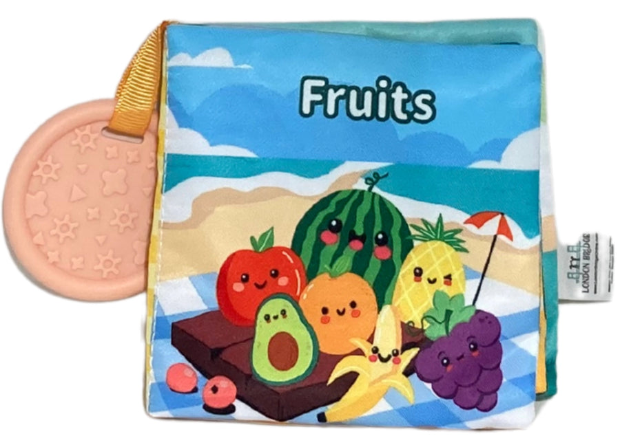 CLOTH BOOK WITH TEETHER FRUITS