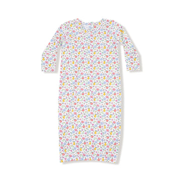 FRUIT FLORAL BABY GOWN SET