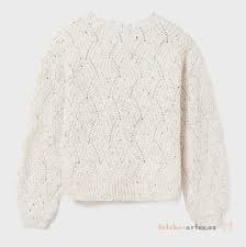 WHITE MULTICOLOR GIRL SWEATER
