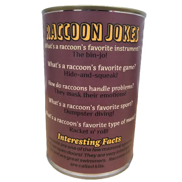 CANNED RACCOON PLUSH W/JOKES