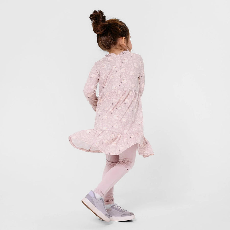 CUDDLE CLUB L/S DRESS WITH RIBBED LEGGING