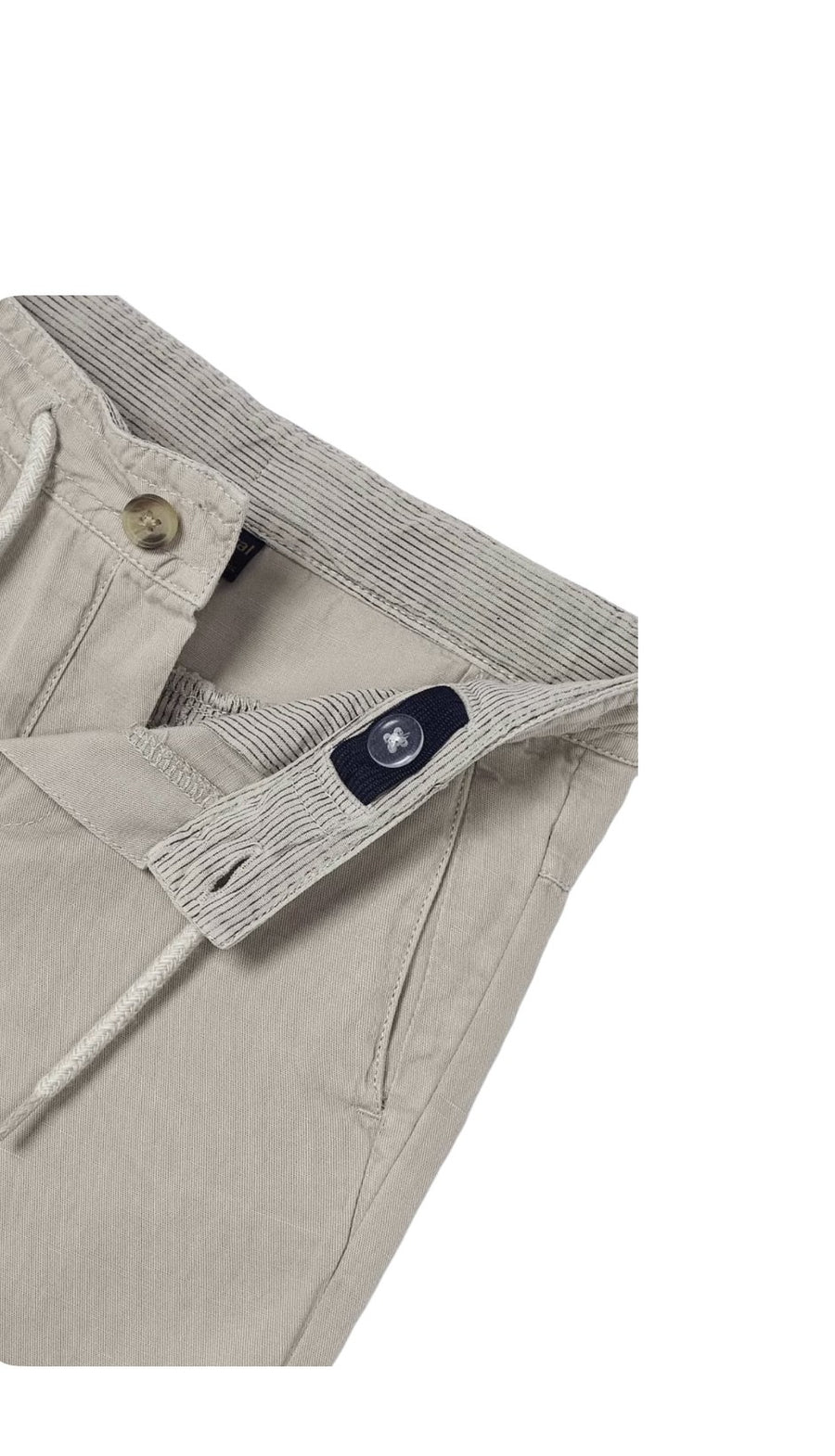 KHAKI TWILL LINEN PANTS