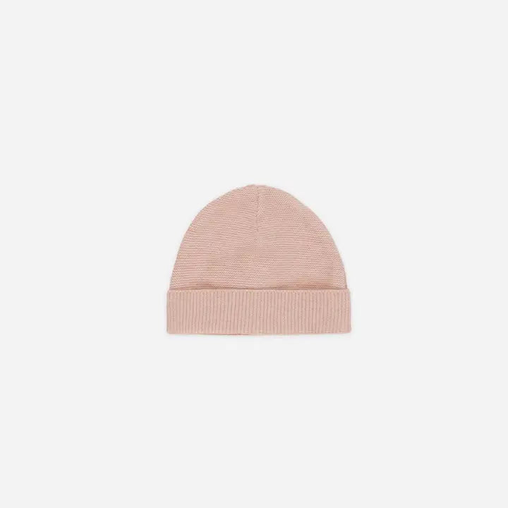 Wrap Knit Footie With Hat Set || Heathered Rose