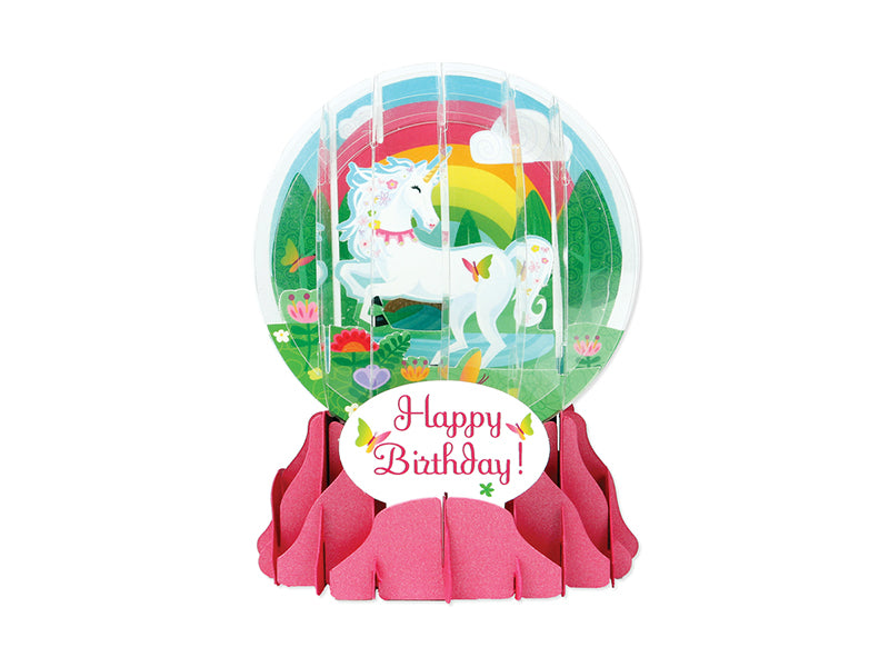 CARD UNICORN GLOBE