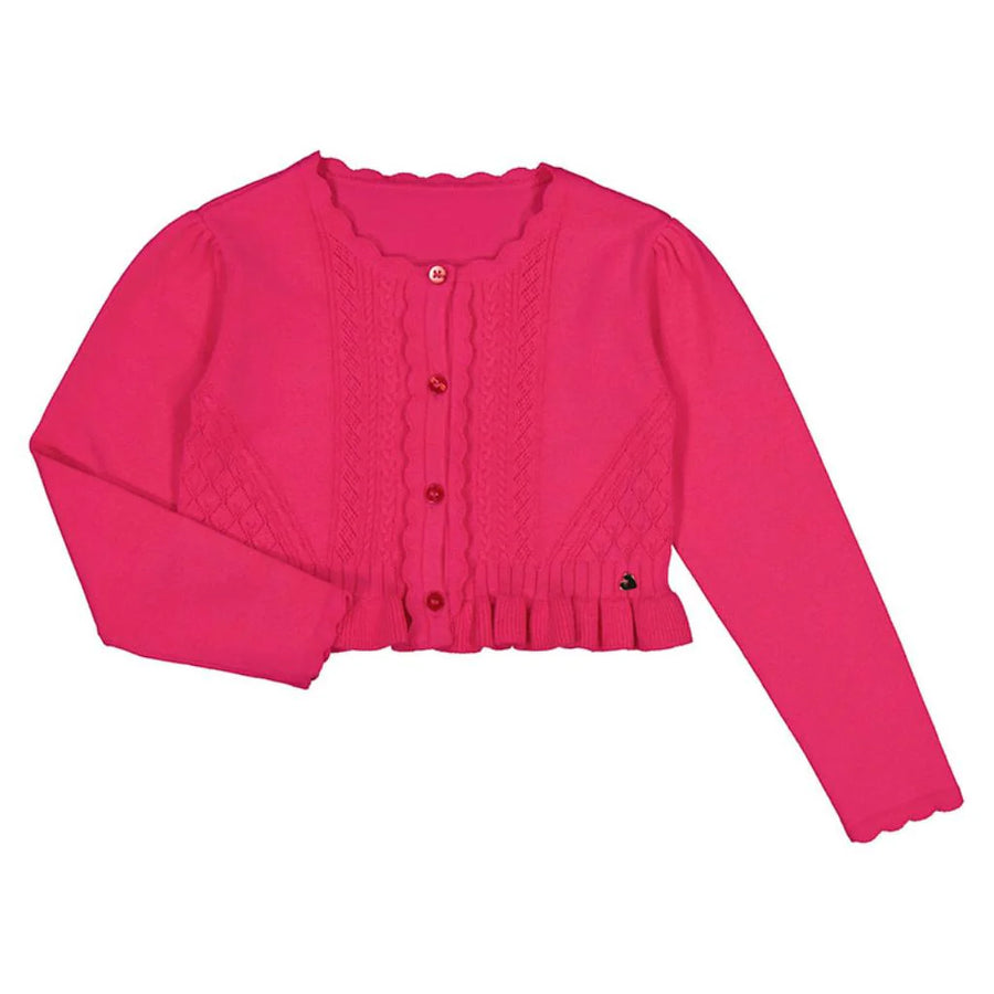 FUSCHIA ORGANIC  COTTON GIRL SWEATER