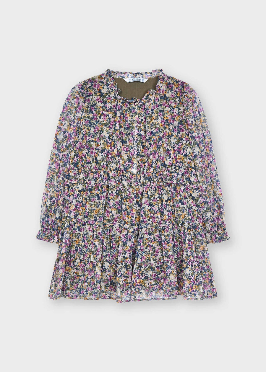 LILAC PRINTED FLORAL DRESS