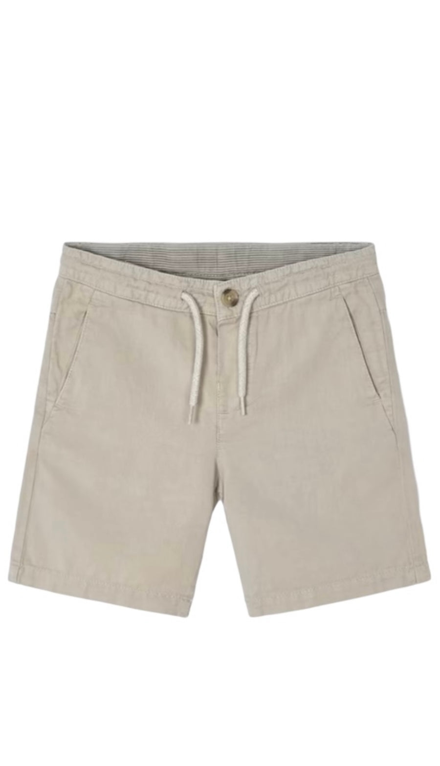 SOFT KHAKI LINEN BOY SHORTS