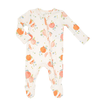 PEACHES ZIPPER FOOTIE - Pink and Brown Boutique