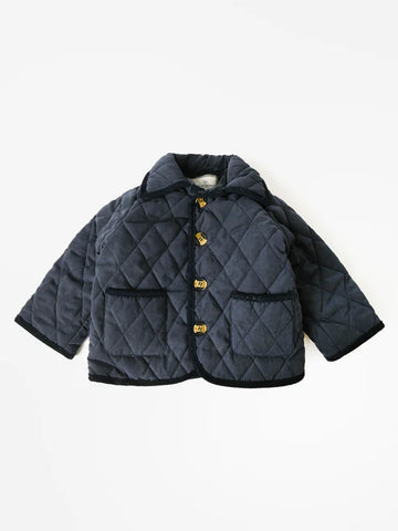 QUILTED BARN JACKET NAVY