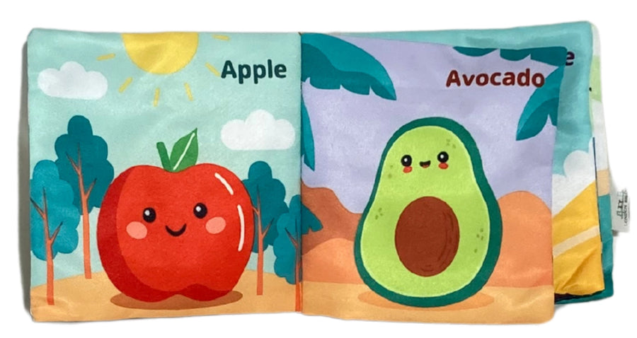 CLOTH BOOK WITH TEETHER FRUITS
