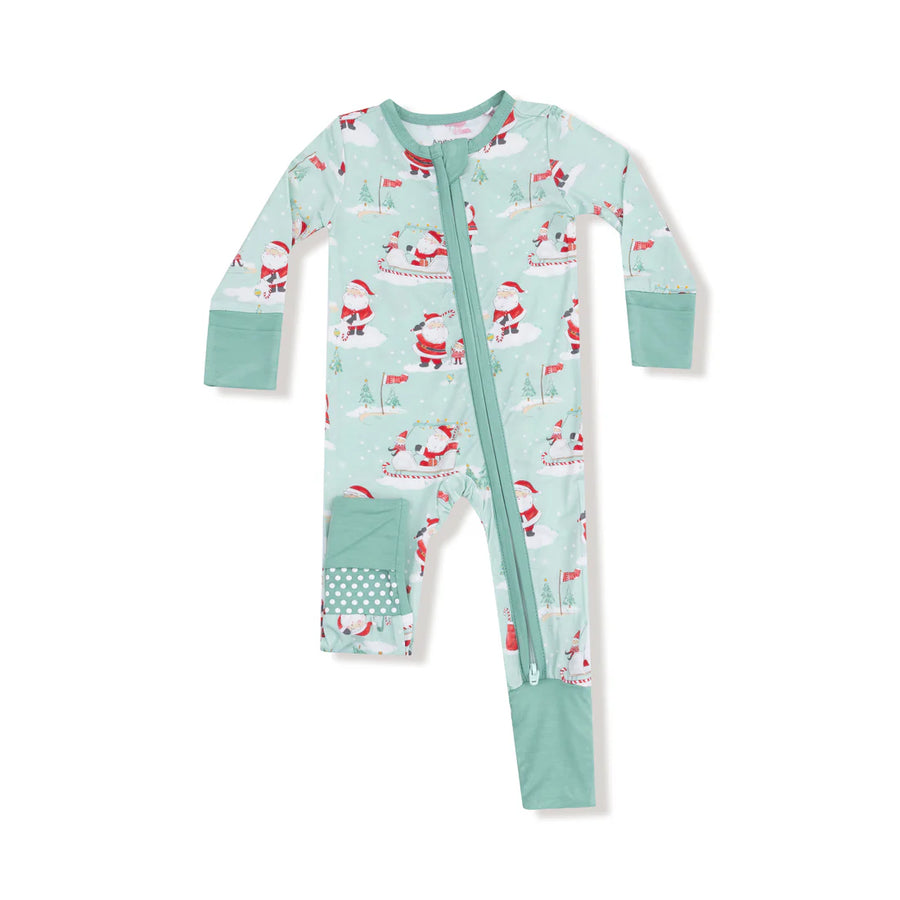 GOLFING SANTA BAMBOO CONVERTER ROMPER