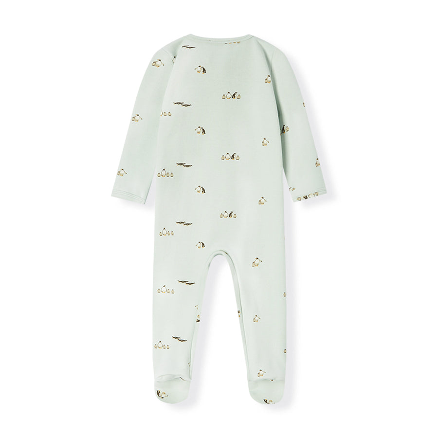 LIL PENGUIN STRETCH FLEECE FOOTIE