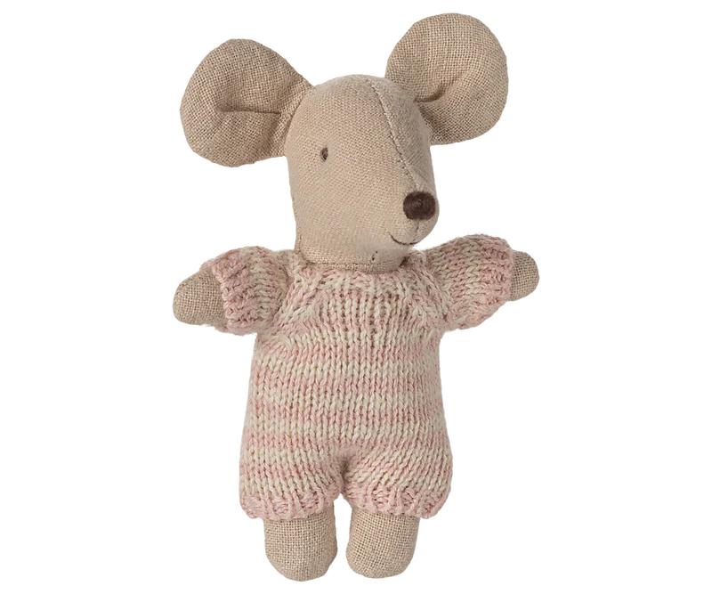 BABY GIRL MOUSE IN CARRY COT