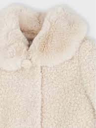 FAUX FUR COLLAR COAT BEIGE