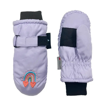 Rainbow Embroidered Ski Mitten