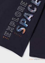 SPACE EXPLORER BLACK PRINT L/S SHIRT