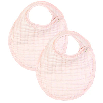 CLOUD MUSLIN BIB 2 PACK BLUSH