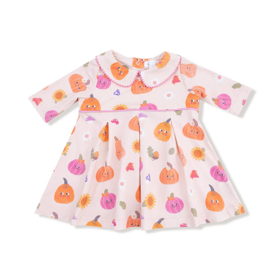 AUTUMN PUMKINS PINK DRESS AND LEGGING
