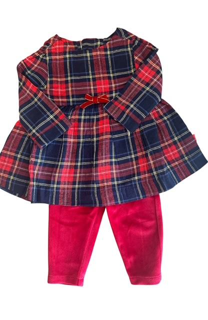 HOLIDAY PLAID MAGNETIC DRESS LEGGING SET