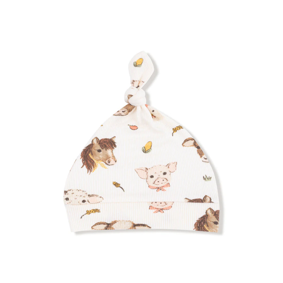 VINTAGE FARM ANIMAL BABY GOWN SET