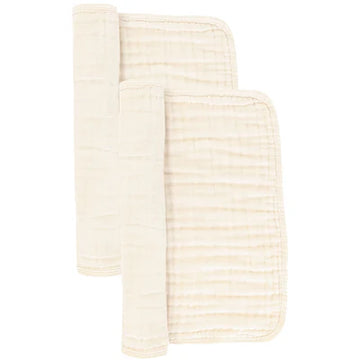 CLOUD MUSLIN BURP CLOTH 2 PACK CREAM