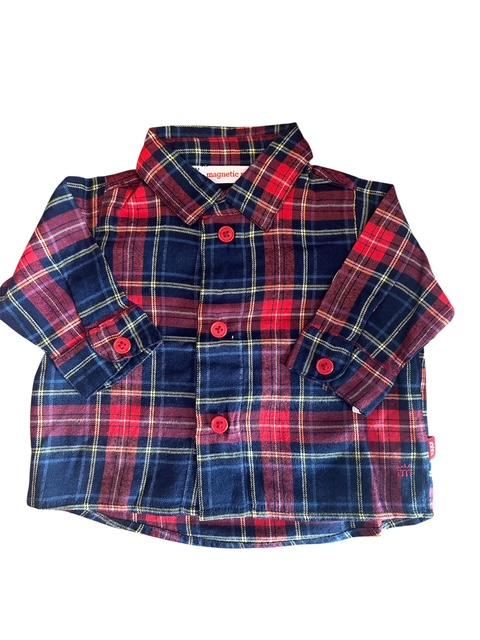 HOLIDAY PLAID HENLEY TOP AND PANT SET