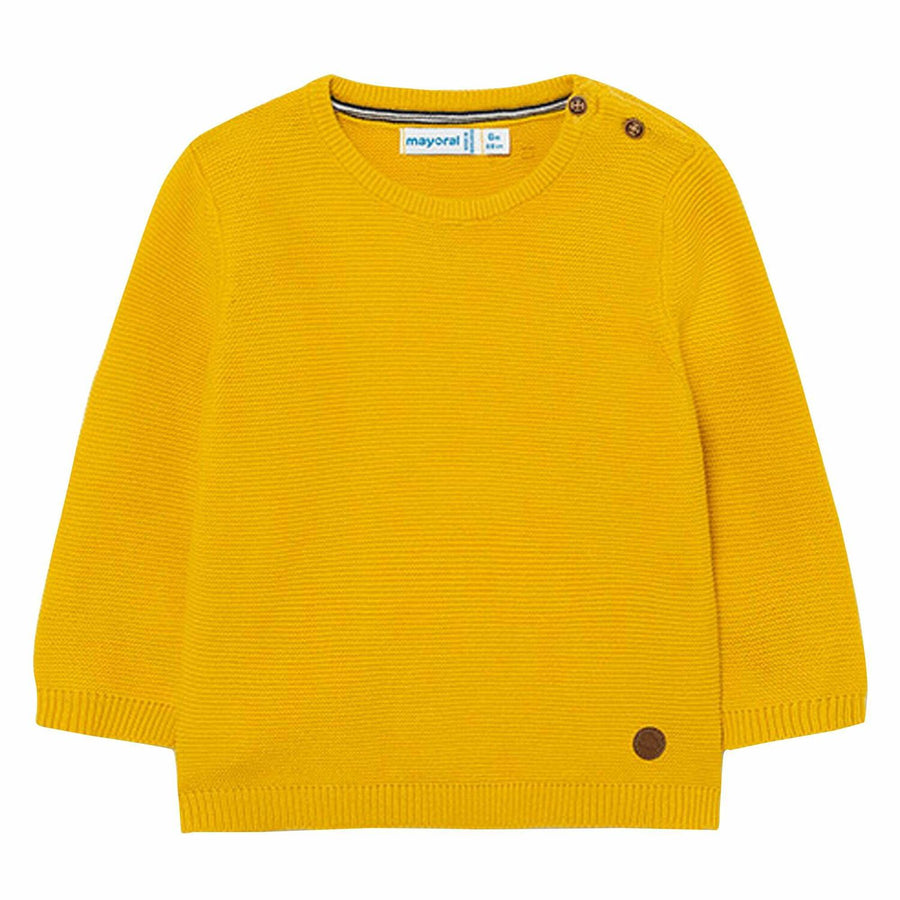 YELLOW KNITTED BOY SWEATER