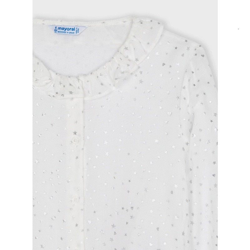 STARS RUFFLE COLLAR BLOUSE