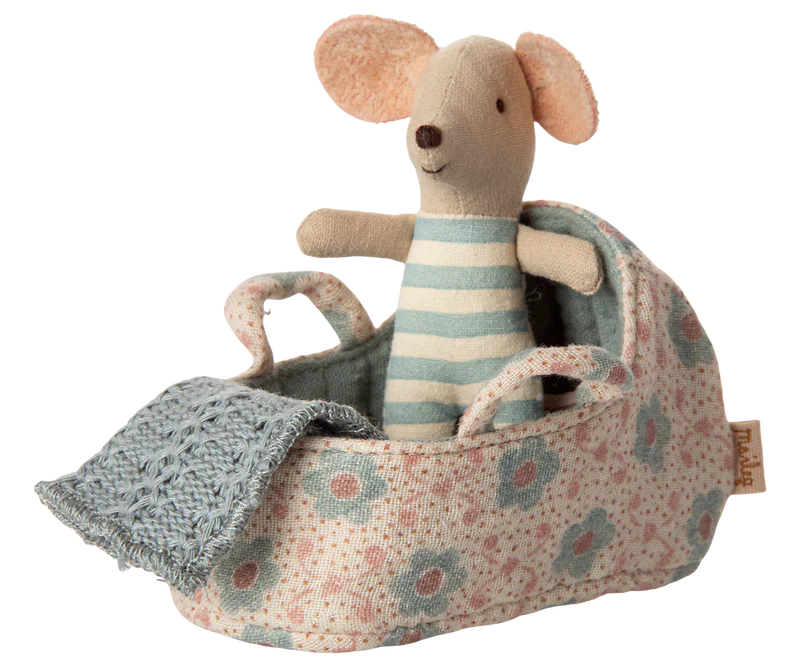 MOUSE CARRY COT BLUE