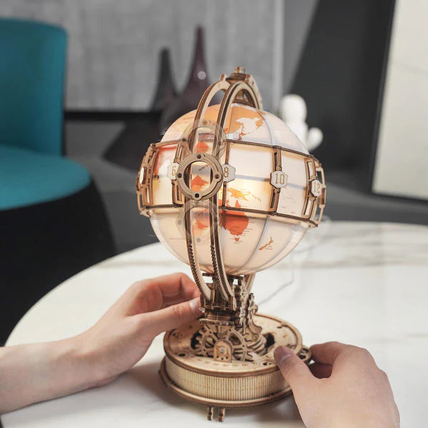 DIY WOODEN 3D PUZZLE LUMINOUS GLOBE